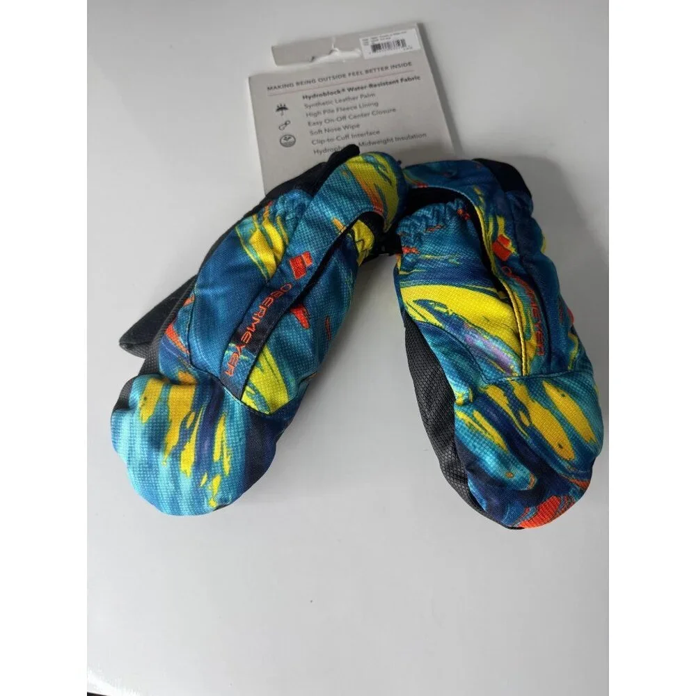 Obermeyer Kids' Thumbs Up Mitten in Sun Rays Youth Size XL  8 NWT
